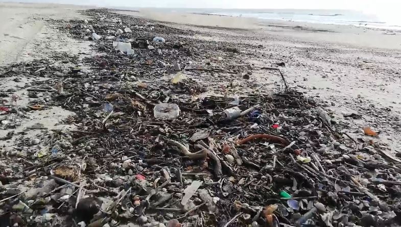 Vídeo mostra praia em Cabanas de Tavira coberta de lixo
