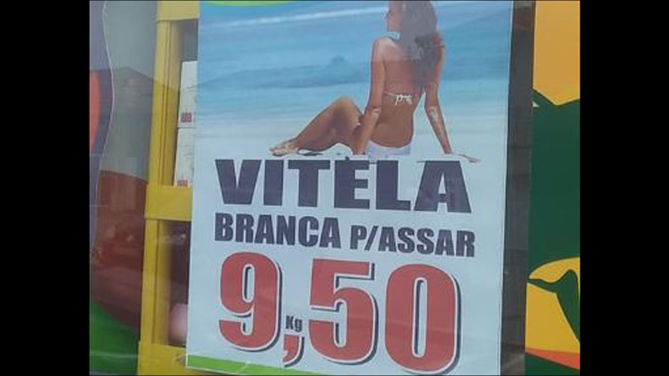 Empresa portuguesa usa mulheres em biquíni para vender carne