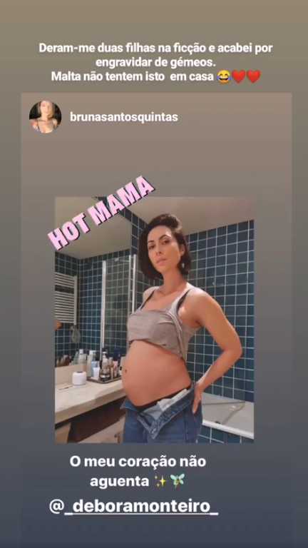 Débora Monteiro mostra barriga e revela que está grávida de gémeos