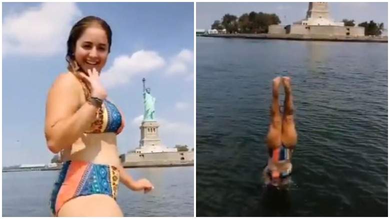 Jovem mergulhou no rio Hudson em Nova Iorque e chocou a Internet: “Nojento” | Vídeo