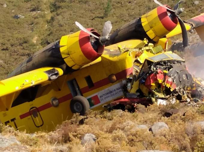 Piloto português morre após queda de Canadair no Gerês
