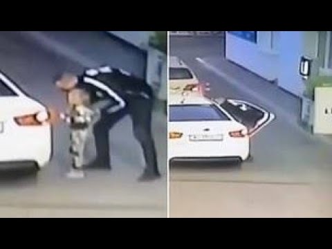 Vídeo mostra homem a raptar menina em estação de serviço quando mãe estava a pagar
