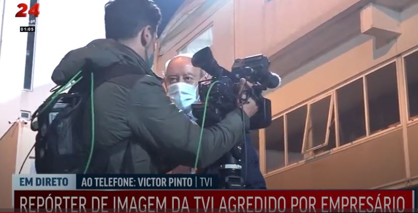 Repórter de imagem da TVI agredido por agente depois do jogo do FC Porto. Vítor Baía pediu desculpa em nome do clube