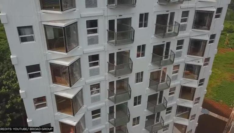 Prédio de 10 andares construído em 28 horas e 45 minutos na China | Vídeo