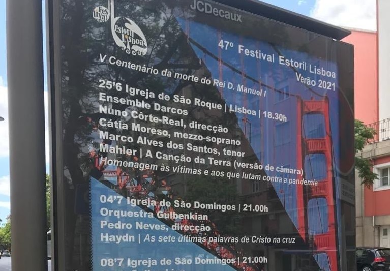 Cartaz do Festival Estoril Lisboa troca ponte 25 de Abril pela Golden Gate de São Francisco