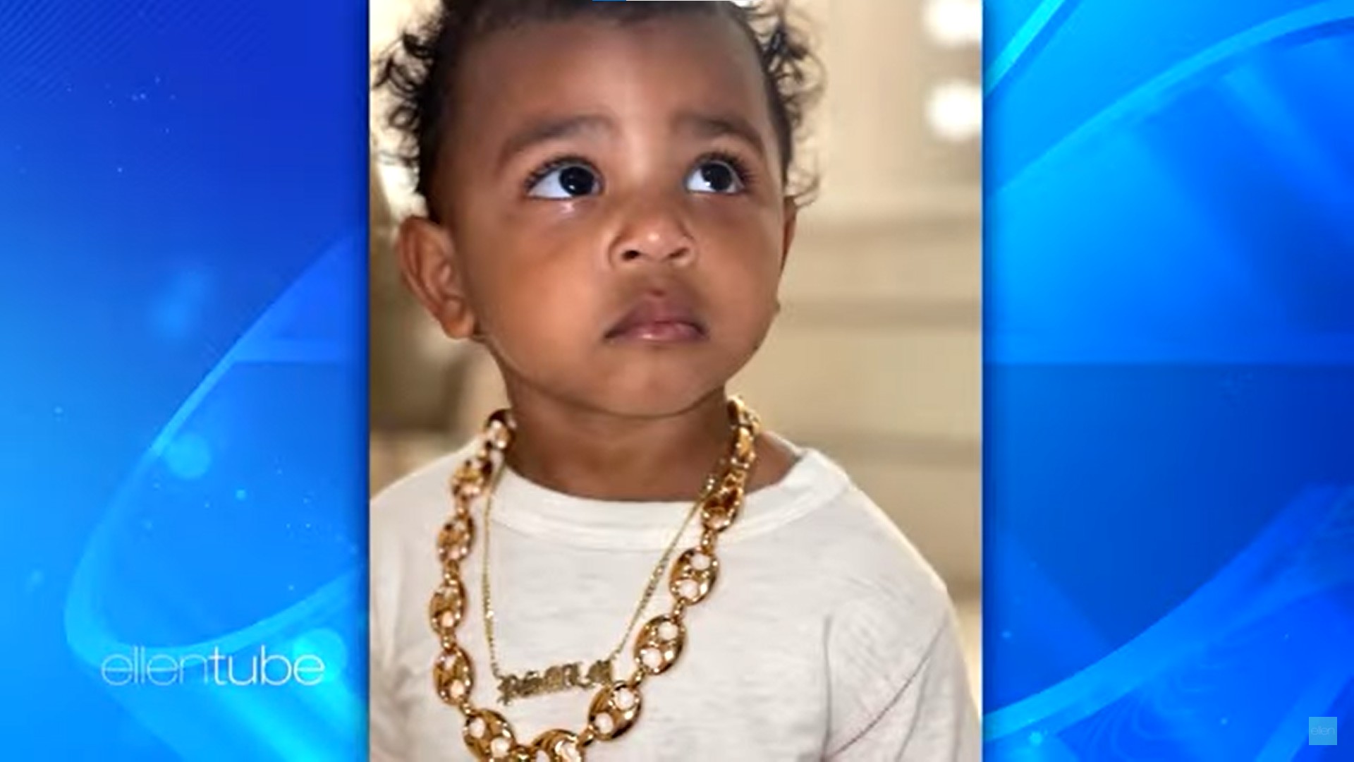 Ellen diz que filho de Kim Kardashian usa colar de ouro falso e fica sem palavras após ser corrigida pela socialite | Vídeo