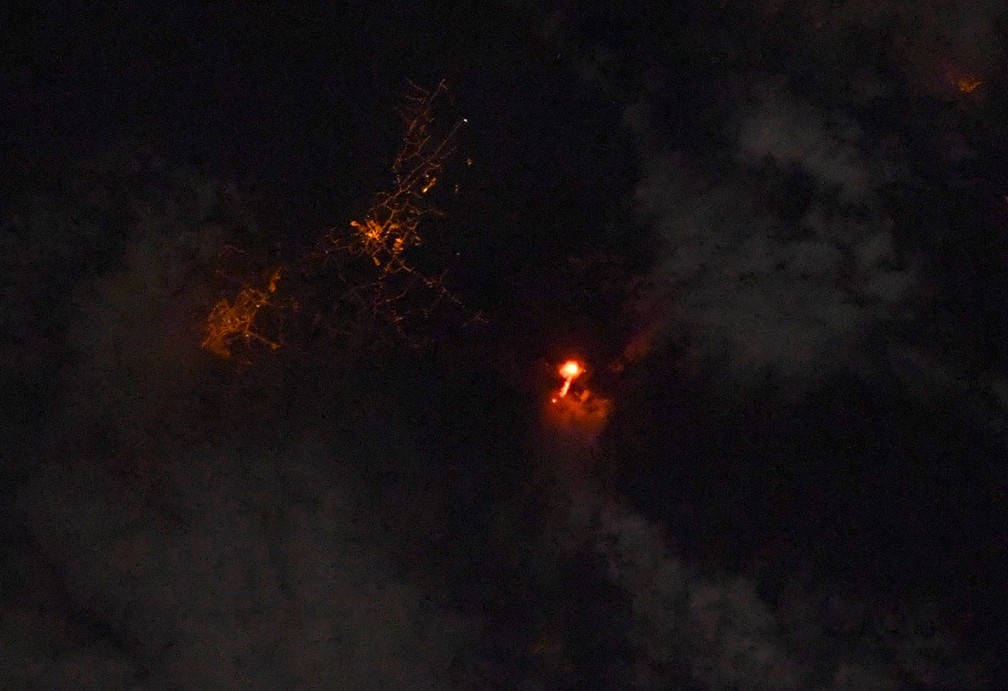 Astronauta mostra erupção do Cumbre Vieja vista do Espaço