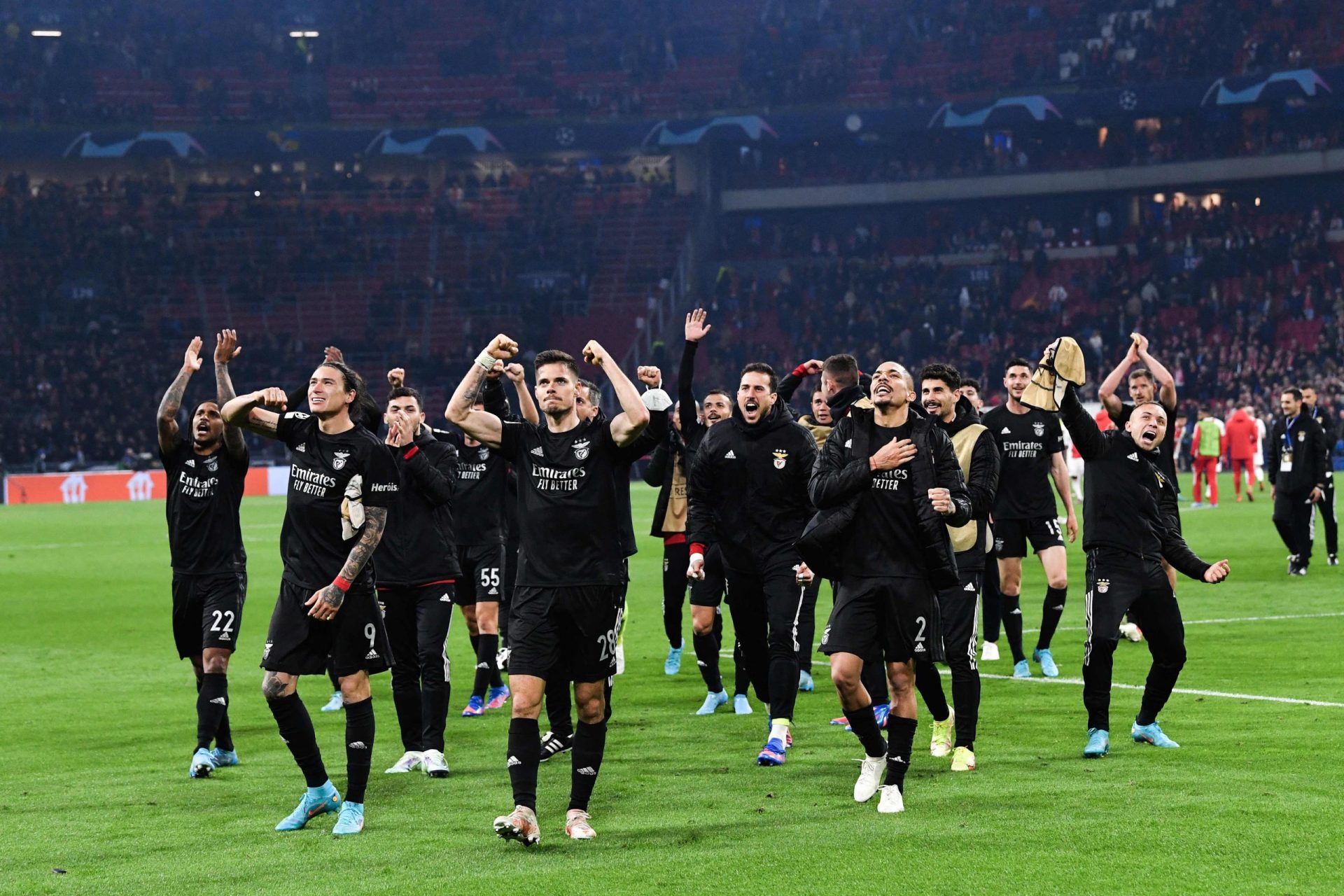 Benfica enfrenta Liverpool nos quartos de final da Liga dos Campeões