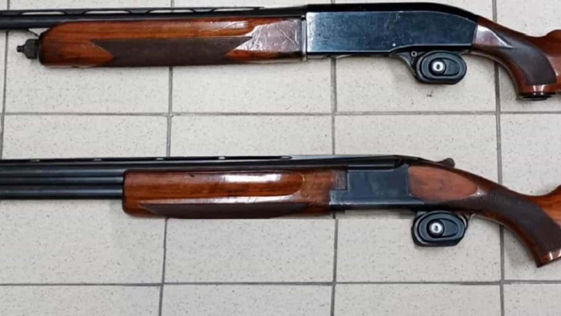 Duas armas de fogo apreendidas a suspeito de violência doméstica