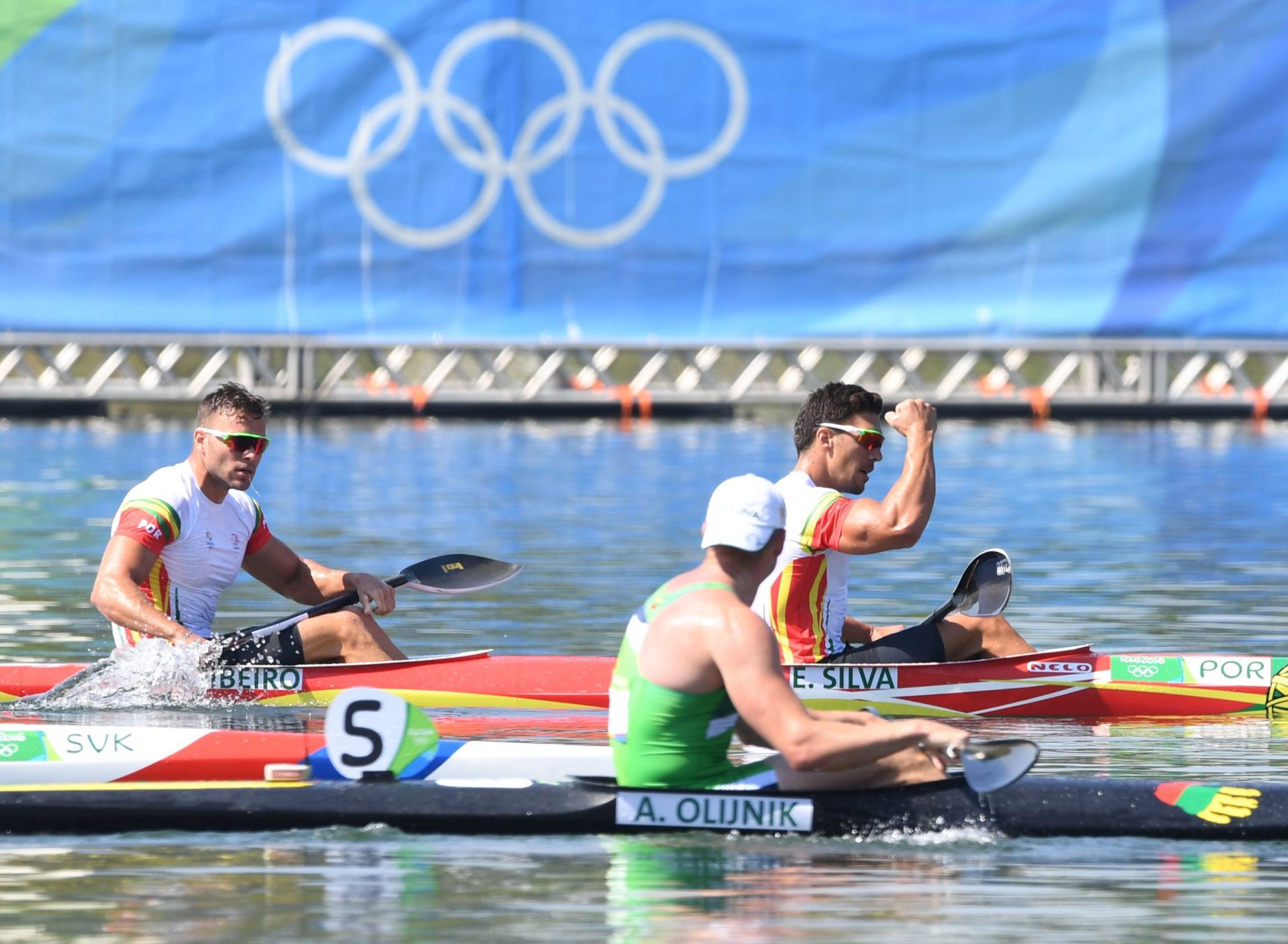 Emanuel Silva e João Ribeiro na final de K2 1000 metros