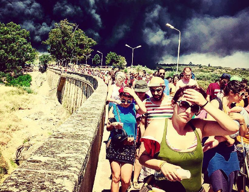 Veja as fotos partilhadas nas redes sociais do incêndio no Andanças