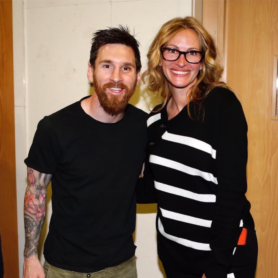 Julia Roberts foi convidada pelo Real, mas pediu para conhecer… Messi