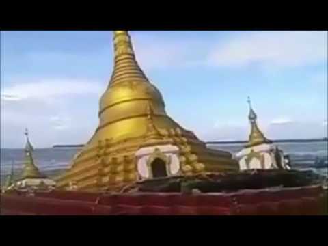 Templo budista é ‘engolido’ pela água em Myanmar | VÍDEO