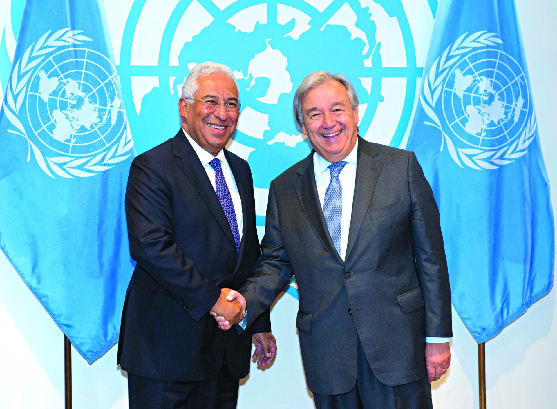 Costa foi à ONU agitar a “bandeira da diplomacia para a paz” de Guterres