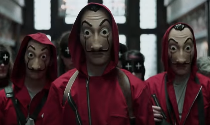 Amigos invadem banco mascarados como personagens de ‘La Casa de Papel’