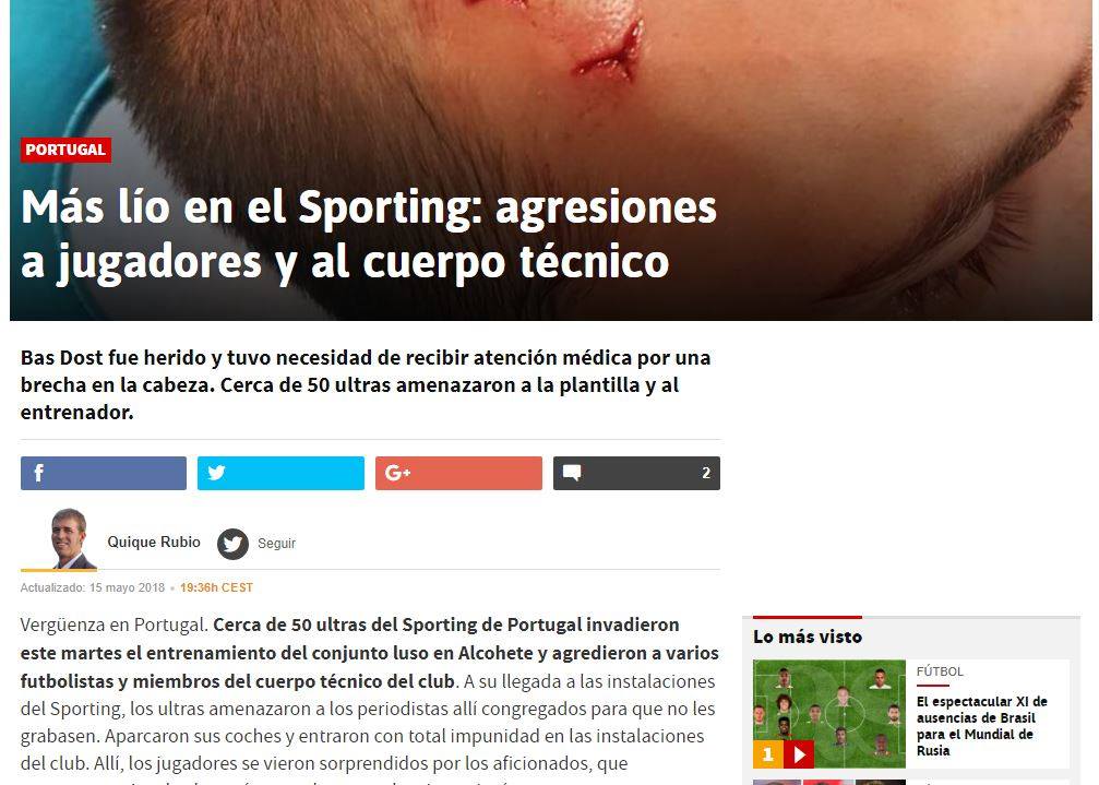 “Vergonha em Portugal”. As agressões do Sporting em Espanha