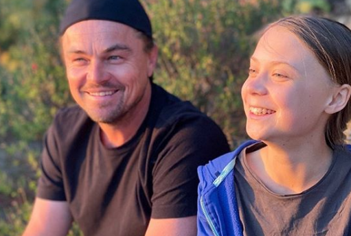 Leonardo DiCaprio apelida Greta Thunberg de &#8220;líder do nosso tempo&#8221;