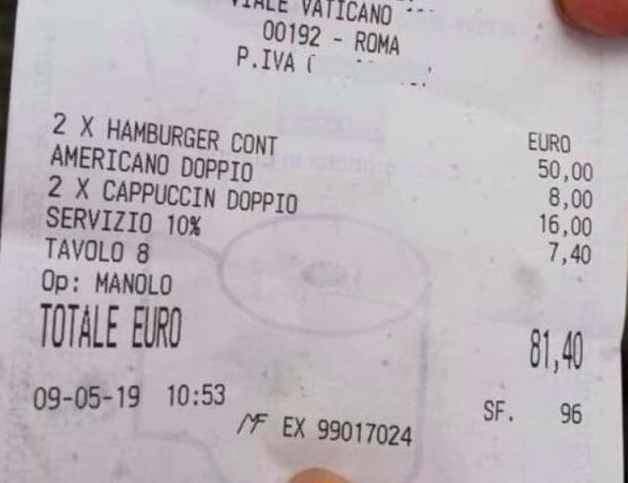 81 euros por dois hambúrgueres e três cafés? Valor gera polémica
