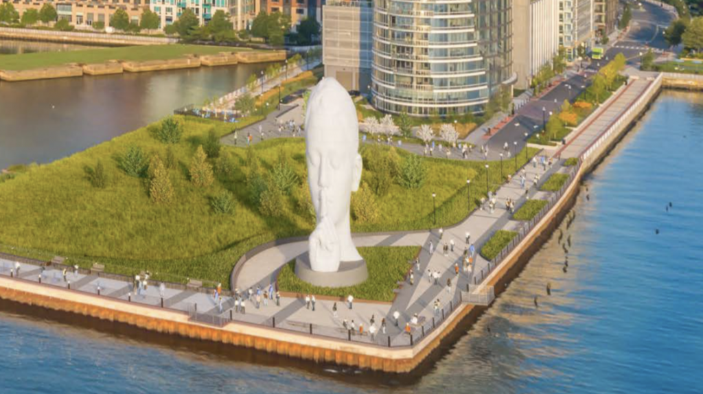 Jaume Plensa constrói escultura de 22 metros no rio Hudson