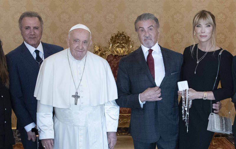 Stallone encontrou-se com Papa Francisco