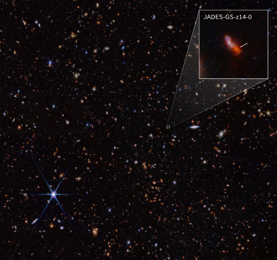 Telescópio James Webb  deteta galáxia mais longínqua